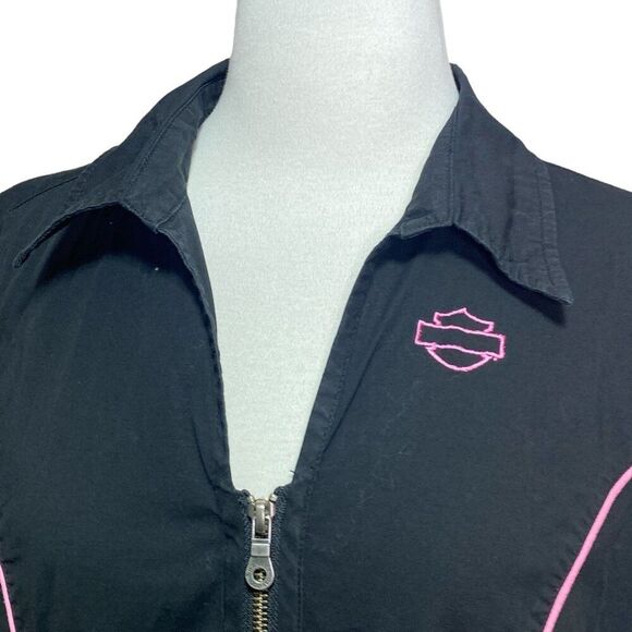 Harley Davidson Zip front Shirt Size Large - Picture 5 of 8